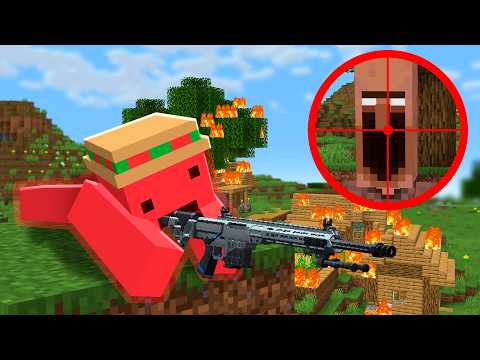 Usé Armas vs Aldeanos Mutantes en Minecraft