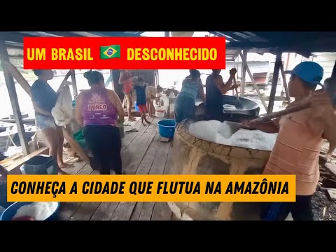 UMA CIDADE INTEIRA DENTRO DA ÁGUA | como vivem os Ribeirinhos da cidade flutuante em Tapaua 