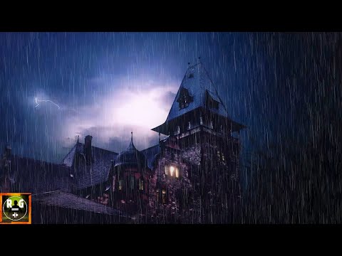 Scary Thunderstorm Sounds | Sleep with Rain and Heavy Thunder in a Haunted Castle at Night