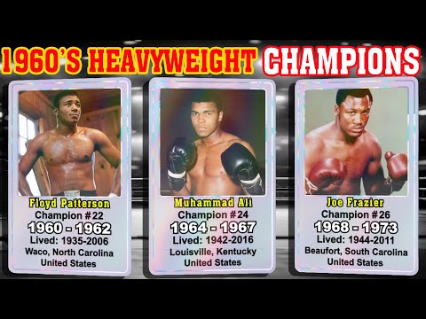 All Heavyweight Boxing Champions of the 1960's