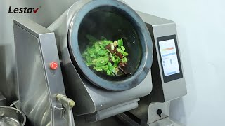 Lestov Automatic Cooking Machine LT CD300T C105 Stir Frying Pork with Pepper