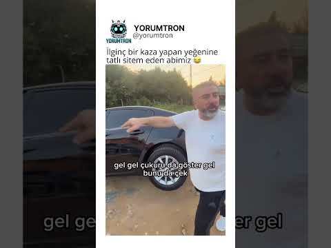 İlginç bir kaza yapan yeğenine tatlı sitem eden abimiz 😂