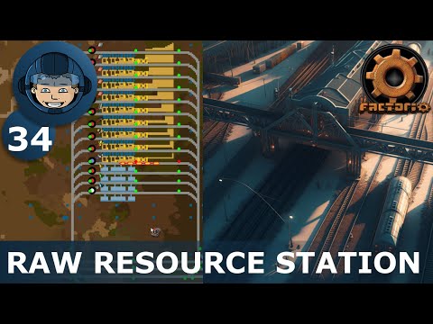 RAW RESOURCE TRAIN ARRAY -  Step 34: Factorio Megabase (Step-By-Step)