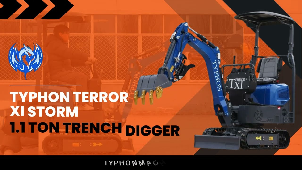 2025 TYPHON TERROR XI STORM | 1.1 TON Mini Excavator | Compact, Powerful & Versatile in Action!