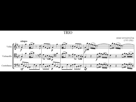 Josef Mysliveček - Trio for Violin, Cello and Continuo in G Major. {w/ score.}
