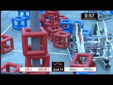 2015 VRC Engr Q14 - 235 5691W vs 4800 7856B - 43 to 80 - VEX Worlds 2015 - Engineering Division