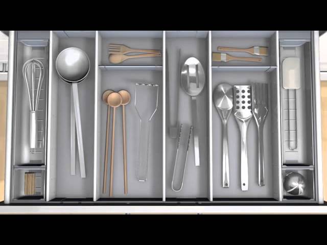 Vídeo relacionado con Orga-box 3 BAMBOO Cubertero para 120 cm cajones (473 x 1097 mm) con 15 compartimentos inserto de madera para cocinas Nobilia a partir de agosto de 2012