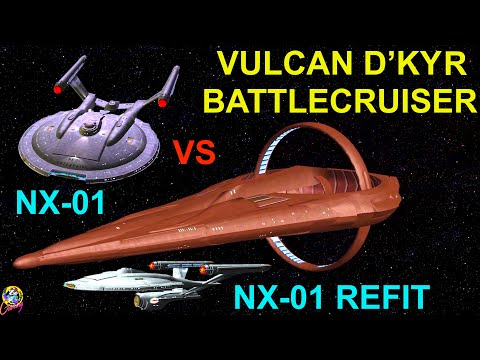 Viewer Request - NX-01 Refit VS Vulcan D'KYR Battlecruiser - Both Ways - Star Trek Starship Battles