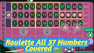 Roulette All 37 Numbers Covered / Roulette Strategy TO Win / Casino Roulette #money #casino #viral Video Video