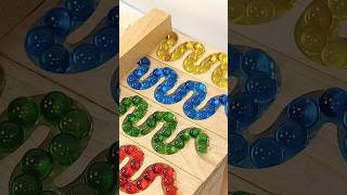 マーブルランレース☆HABAスロープ&虹色の階段♪ #asmr #marblerunrace #haba