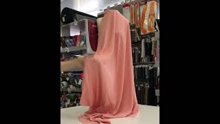 8065-11 Искусственный шёлк матовый цвет Персиковый 130 гр/м2, 150 см на YouTube 1