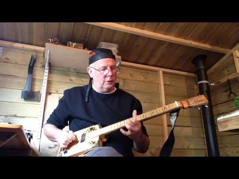 Cigar box guitar blues jam