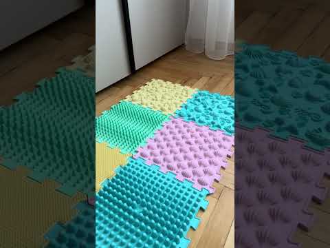 Коврик массажный "Пазлы Микс" 10 элементов Пастель