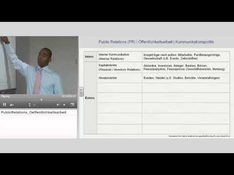 Public Relations (PR) / Öffentlichkeitsarbeit | "Marketing Management Grundlagen" | Anthony Holtz