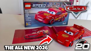 2026 Disney Cars LEGO Speed Champions Lightning McQueen Figure Unboxing & Review — 20th Anniversary