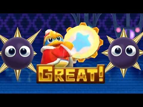Kirby: Triple Deluxe - Dedede's Drum Dash - 100% Walkthrough (PLATINUM Medals)