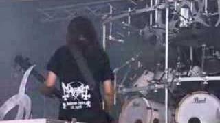 A live show complete with dancing in the blood of a severed pig head.