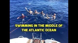 Transatlantic Passage #11.  Swimming In The Middle Of The Atlantic and Sushi from our 1st Fish.