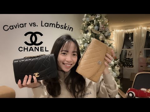 2 loại da xịn xò nhà Chanel 😍😍 | Chanel leather review - Caviar vs. Lambskin (Eng-sub)