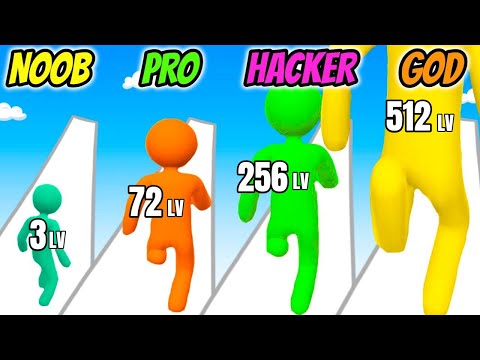 Giant Rush Colors 3D - NOOB vs PRO vs HACKER vs GOD