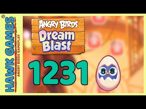 Angry Birds Dream Blast Level 1231 - Walkthrough, No Boosters