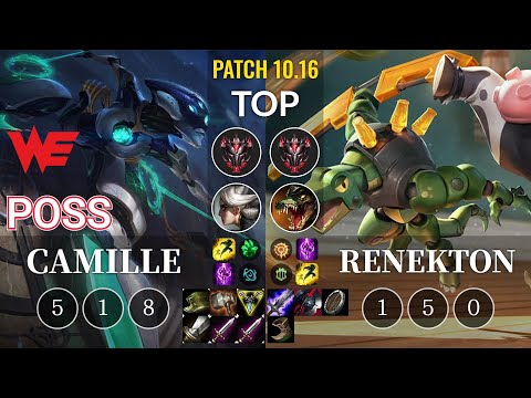 WE Poss Camille vs Renekton Top - KR Patch 10.16