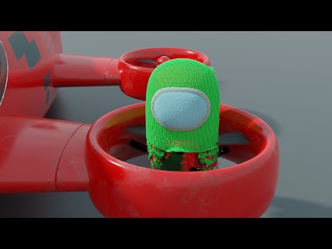 AMONG US IMPOSTOR Body vs AIRSHIP (toppat clan) atomic ragdoll animation