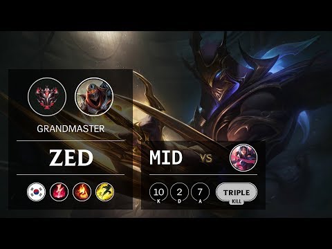 Zed Mid vs Irelia - KR Grandmaster Patch 9.9