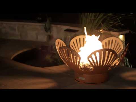 Fire Pit Art 42" Barefoot Beach Wood Burning Fire Pit