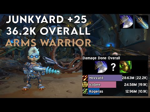 Junkyard +25 | 36.2K Overall DPS | Kyrian ARMS Warrior