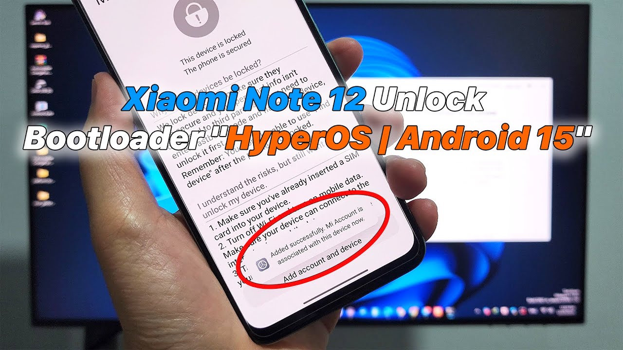 Xiaomi Note 12 Unlock Bootloader "HyperOS | Android 15"