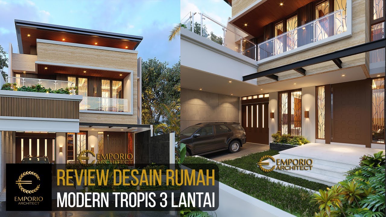 Video 3D Desain Rumah Modern 3 Lantai Bapak Suwandi - Surabaya
