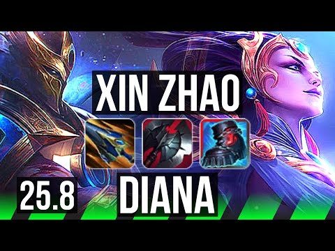 XIN ZHAO vs DIANA (JGL) | 45k DMG, Legendary | KR Master | 25.8