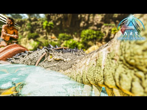 DOMEI O REI DO PANTANO, CROCODILO IMPERADOR Ep.7: Ark Ascended Vila dos Youtubers