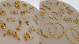 Latest gold hoop earrings designs