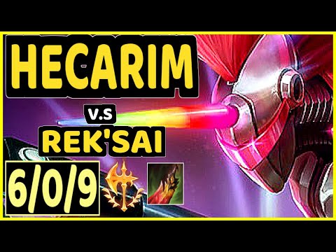 WERLYB (HECARIM) vs REK'SAI - 6/0/9 KDA JUNGLE GAMEPLAY - EUW Ranked GRANDMASTER