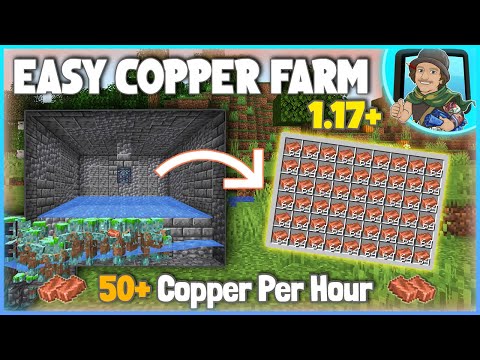 Minecraft EASY Copper Farm Tutorial! 1.17+ (50+ Copper Per Hour)
