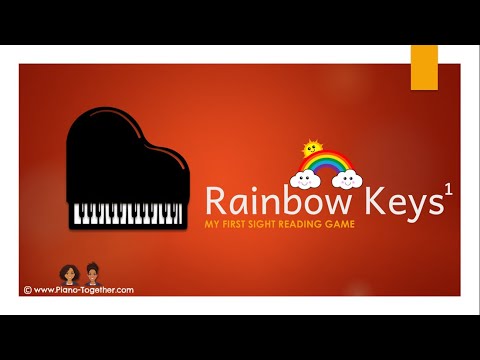 Rainbow Keys 1 - A PowerPoint Game for Zoom Piano Lessons