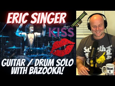 Drum Teacher Reacts: KISS - Guitar / Drum Solo with Bazooka - Rock Am Ring 2010 - ERIC SINGER