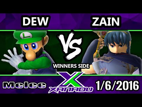 S@X 131 - Zain (Marth) Vs. Dew (Luigi, Falco) SSBM Tournament - Smash Melee