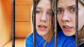 TRAPPED in the BOX FORT PRISON by SUSPICIOUS HACKER, you&#39;ll never believe how we escape!