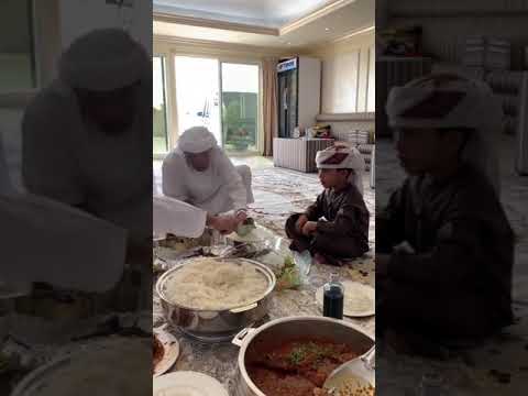 Sheikh Hamdan Having Food|Royal Arabic Food|Meat|Uncle Saeed