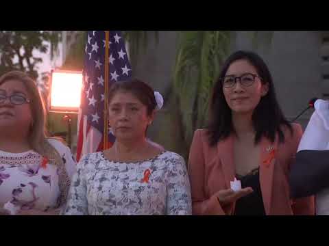The U.S. Embassy holds candlelight vigil to show support against Gender Based Violence