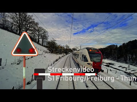 Führerstandsmitfahrt / cab ride S1 Fribourg/Freiburg - Thun