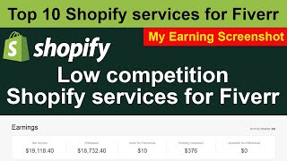 Top 10 Shopify services for Fiverr | Shopify low competition gigs