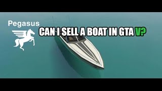 GTA V: Can you sell a pegasus vehicle?