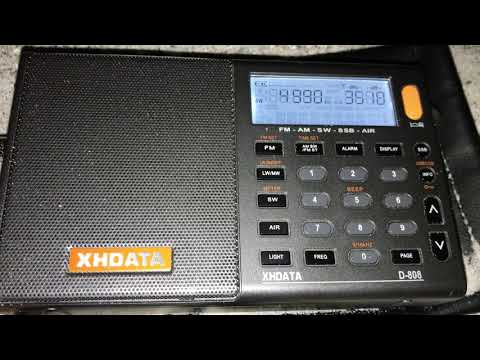 DXing in Florida with the XHDATA D-808 & MA305: a weak signal from Radio Apintie 4990 kHz, Suriname
