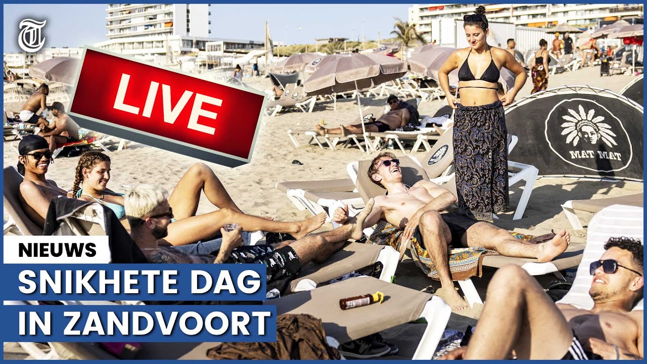 KIJK TERUG: Strandgangers op jacht naar verkoeling in Zandvoort