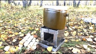 Печь для туризма и рыбалки своими руками