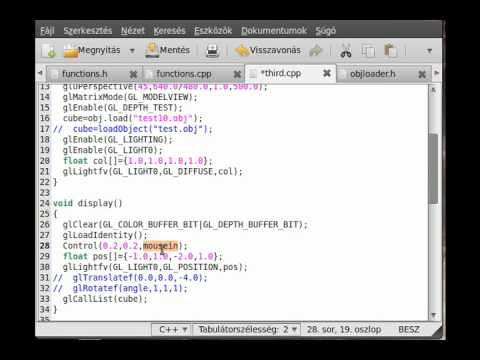 OpenGL (SDL,C++) tutorial 14 - simple 3D FPS camera (part 3).avi